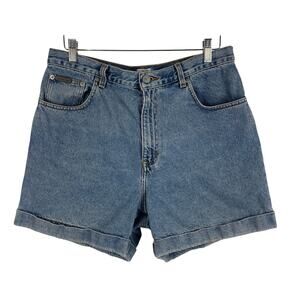 Vintage Calvin Klein Basic Cuff Shorts Women's 13/14 Stone Wash 90s High Rise